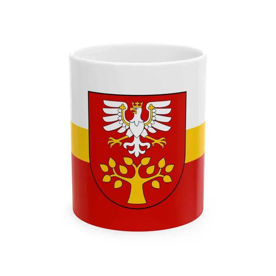 POL powiat limanowski flag (Poland) White Coffee Mug 11oz - Go Mug Yourself