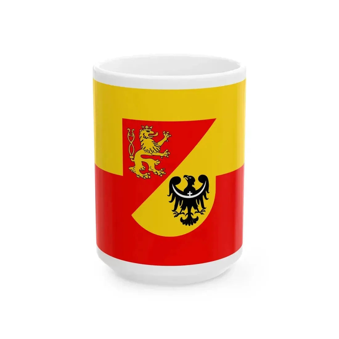 POL powiat lwowecki flag (Poland) White Coffee Mug 15oz - Go Mug Yourself