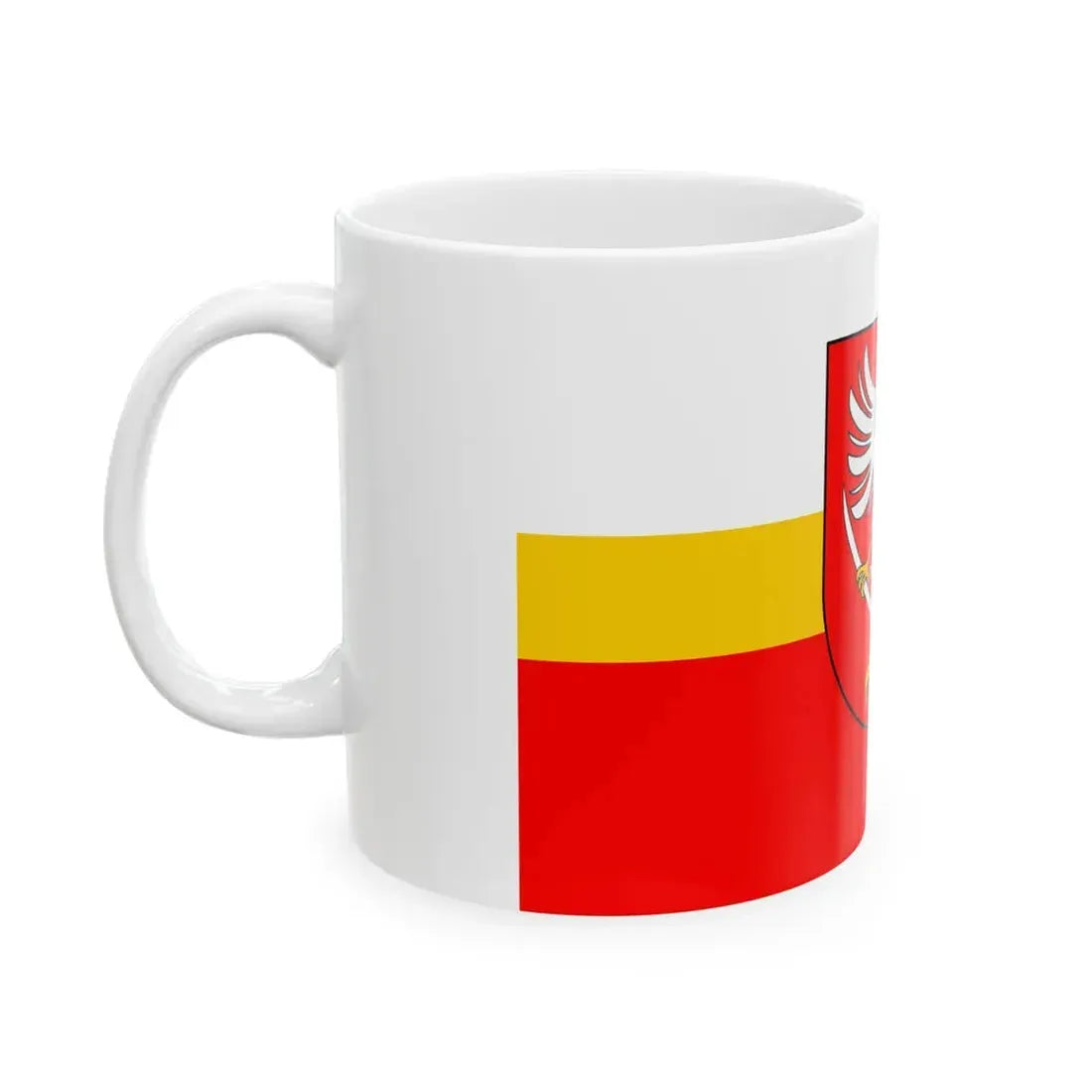 POL powiat miechowski flag (Poland) White Coffee Mug - Go Mug Yourself