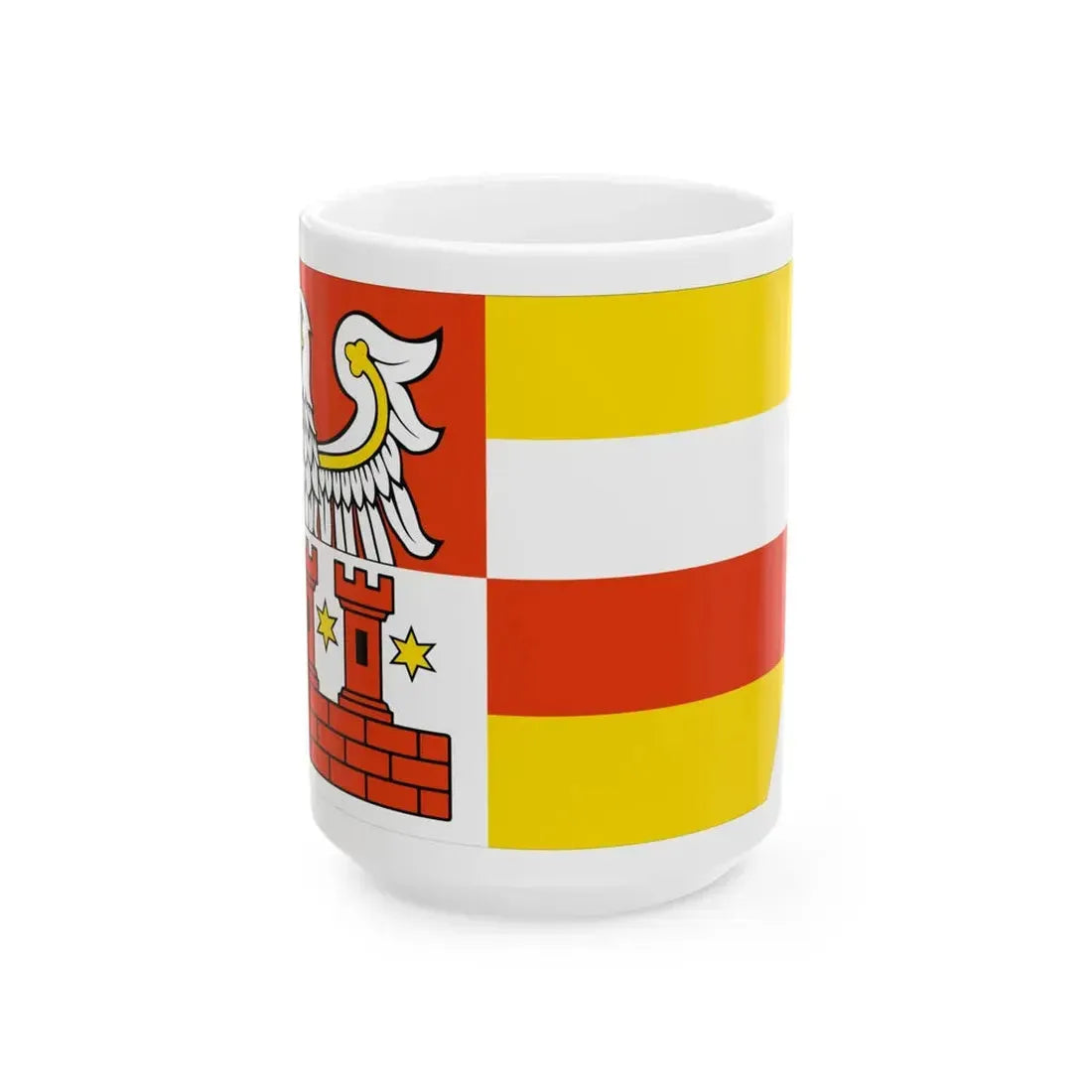 POL powiat miedzychodzki flag (Poland) White Coffee Mug 15oz - Go Mug Yourself