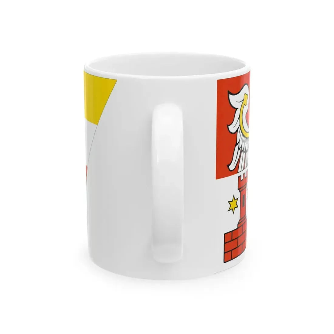 POL powiat miedzychodzki flag (Poland) White Coffee Mug - Go Mug Yourself
