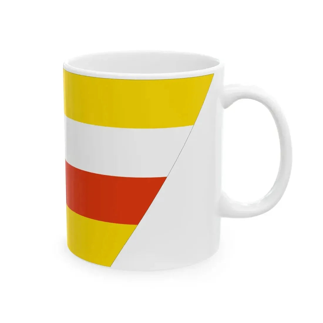 POL powiat miedzychodzki flag (Poland) White Coffee Mug - Go Mug Yourself