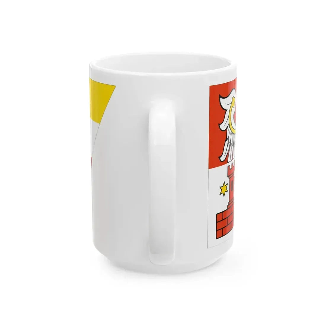 POL powiat miedzychodzki flag (Poland) White Coffee Mug - Go Mug Yourself
