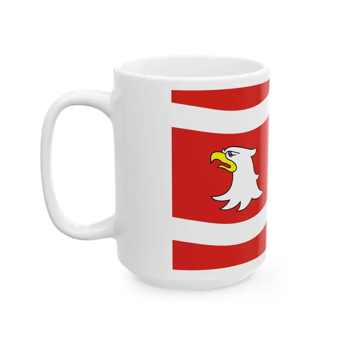 POL powiat miedzyrzecki flag (Poland) White Coffee Mug - Go Mug Yourself