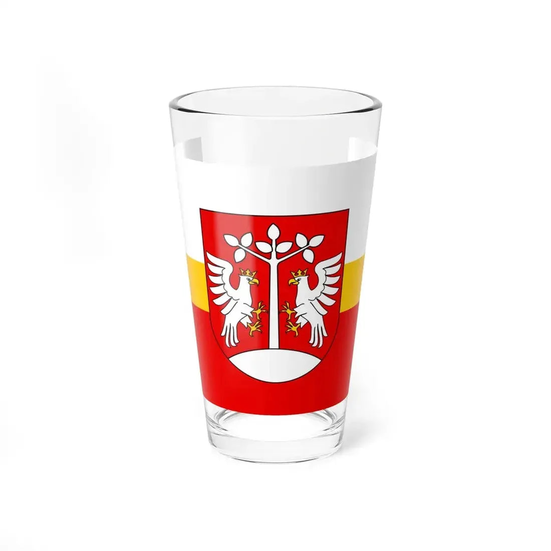 POL powiat myslenicki flag (Poland) Pint Glass 16oz 16oz - Go Mug Yourself