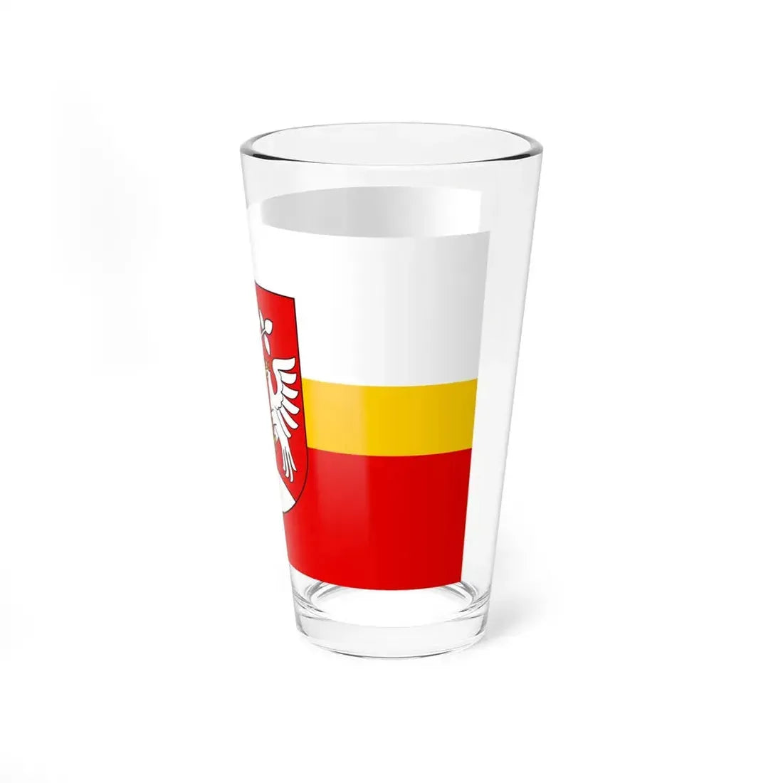 POL powiat myslenicki flag (Poland) Pint Glass 16oz - Go Mug Yourself