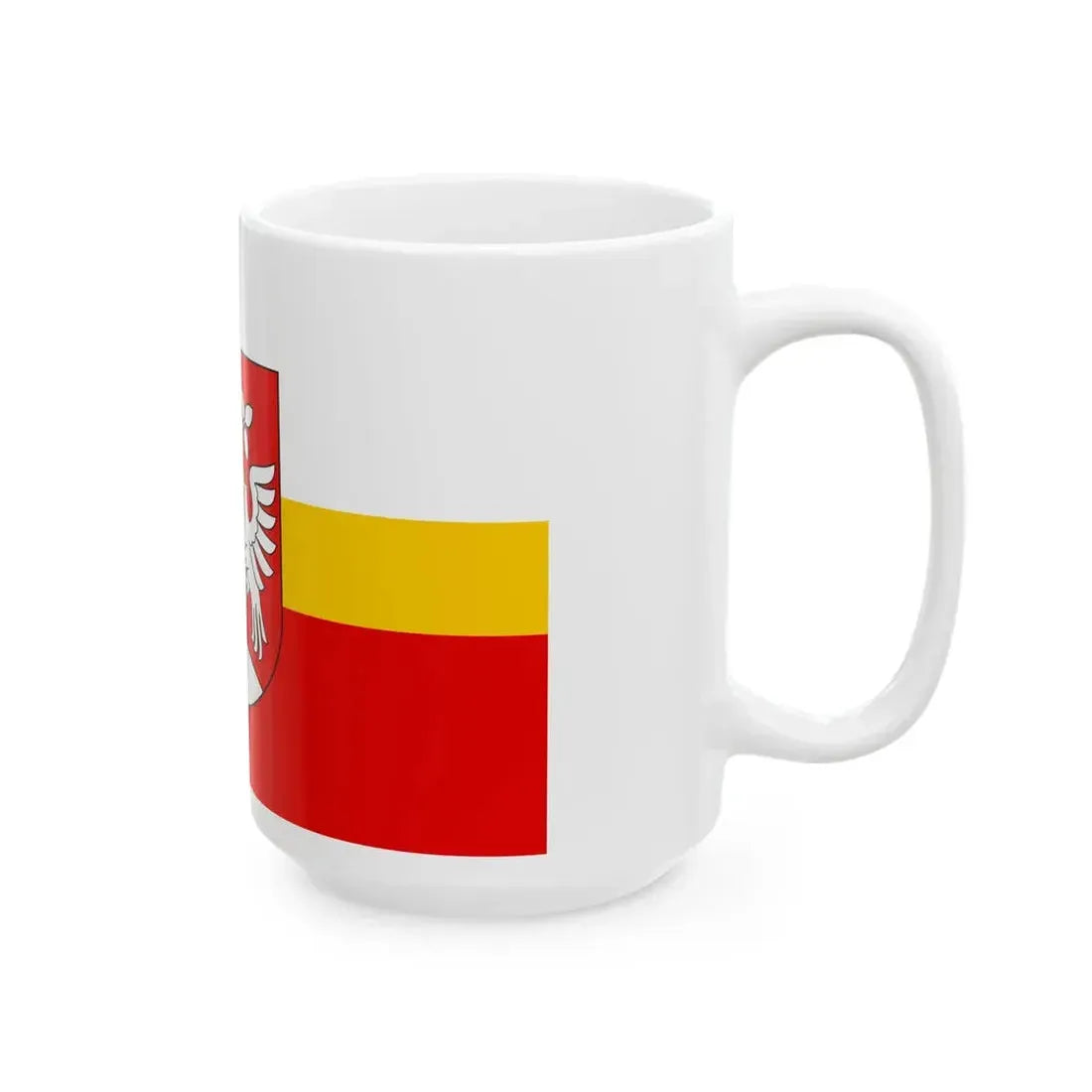 POL powiat myslenicki flag (Poland) White Coffee Mug - Go Mug Yourself