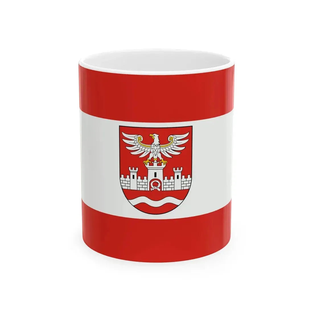 POL powiat nowodworski flag (Poland) White Coffee Mug 11oz - Go Mug Yourself