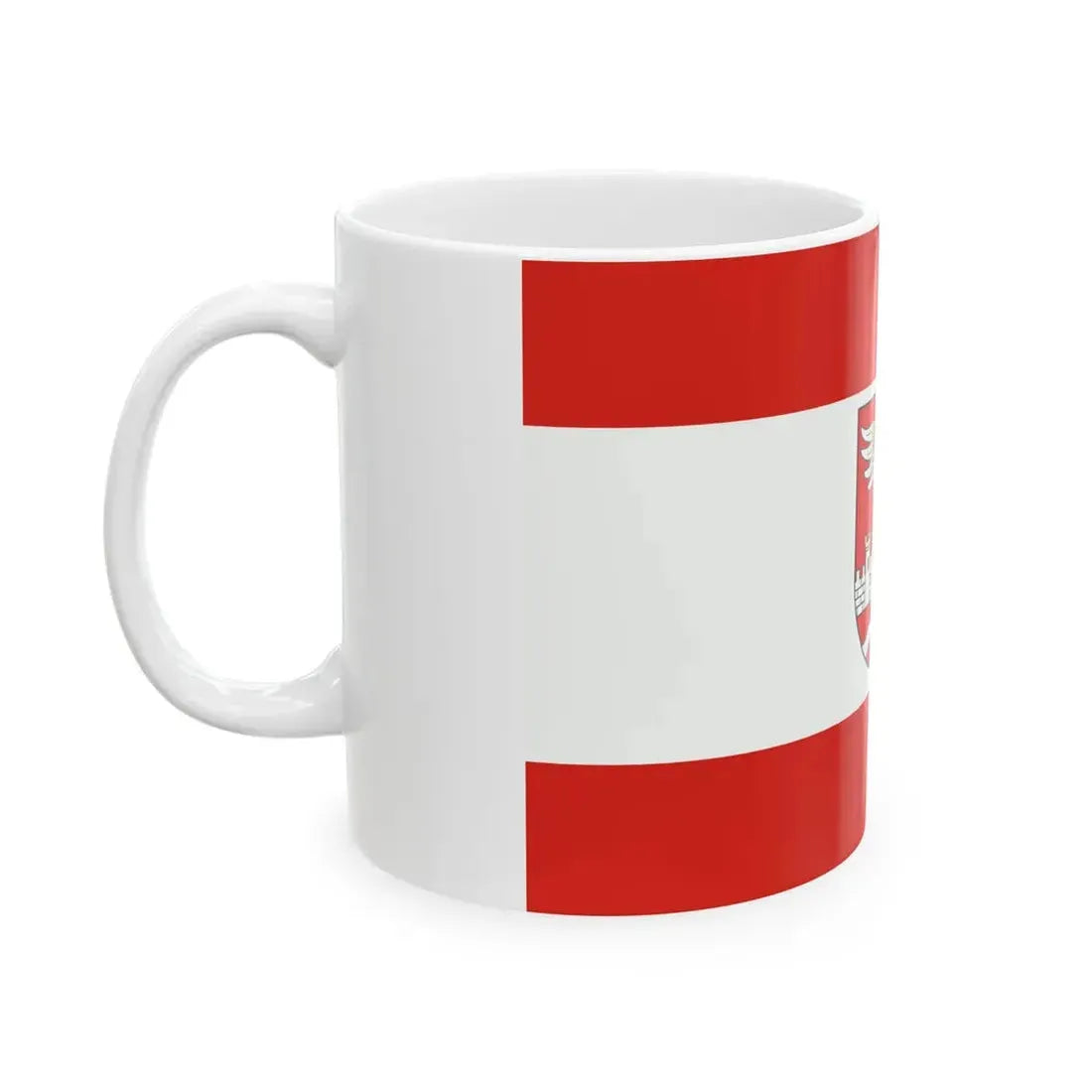 POL powiat nowodworski flag (Poland) White Coffee Mug - Go Mug Yourself