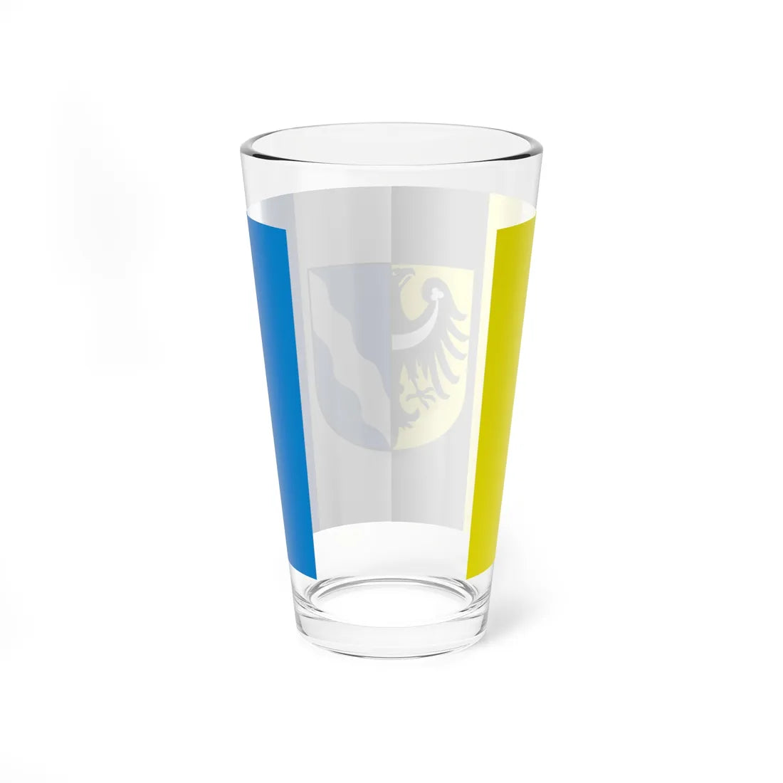 POL powiat nowosolski flag with arms (Poland) Pint Glass 16oz - Go Mug Yourself