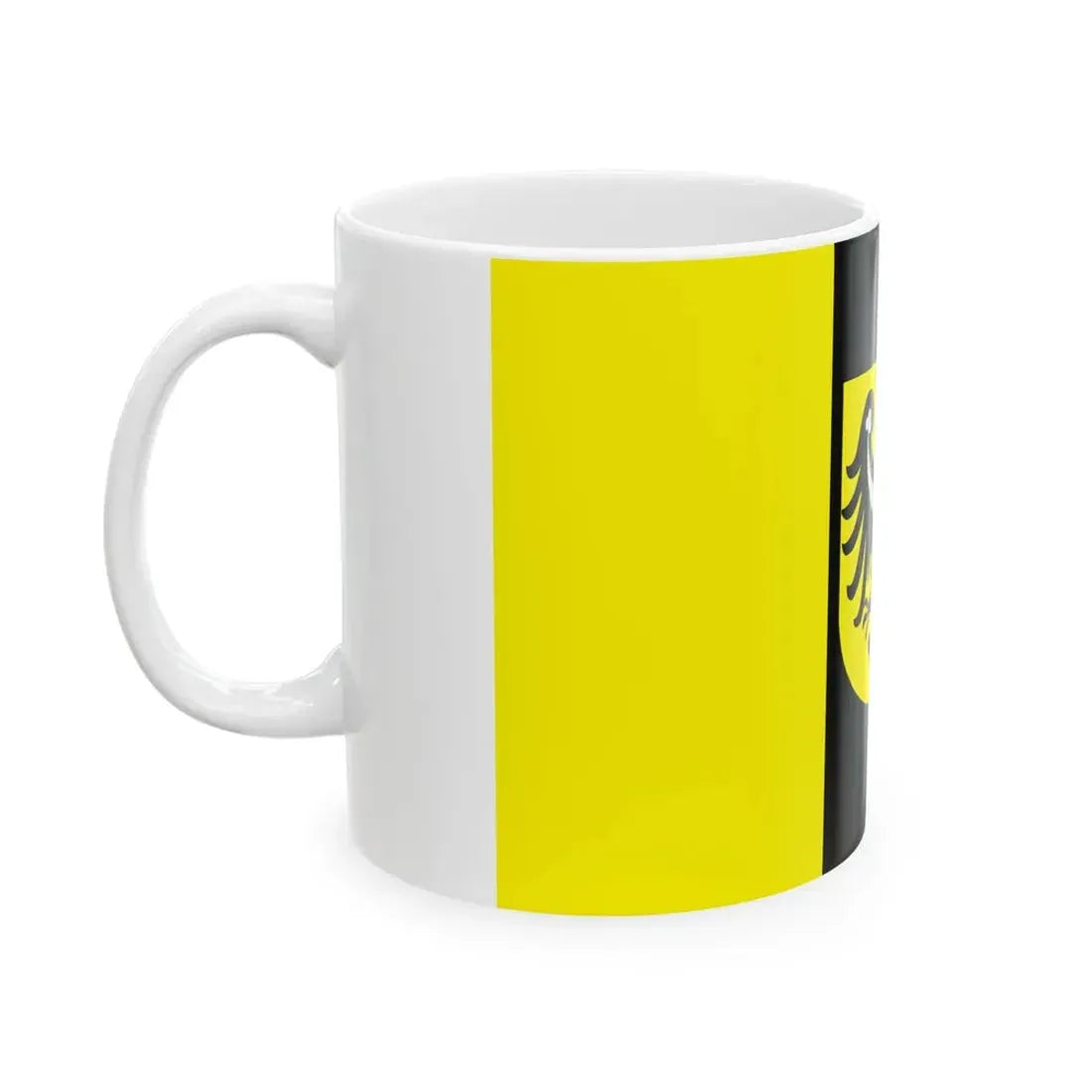 POL powiat nowosolski flag with arms (Poland) White Coffee Mug - Go Mug Yourself