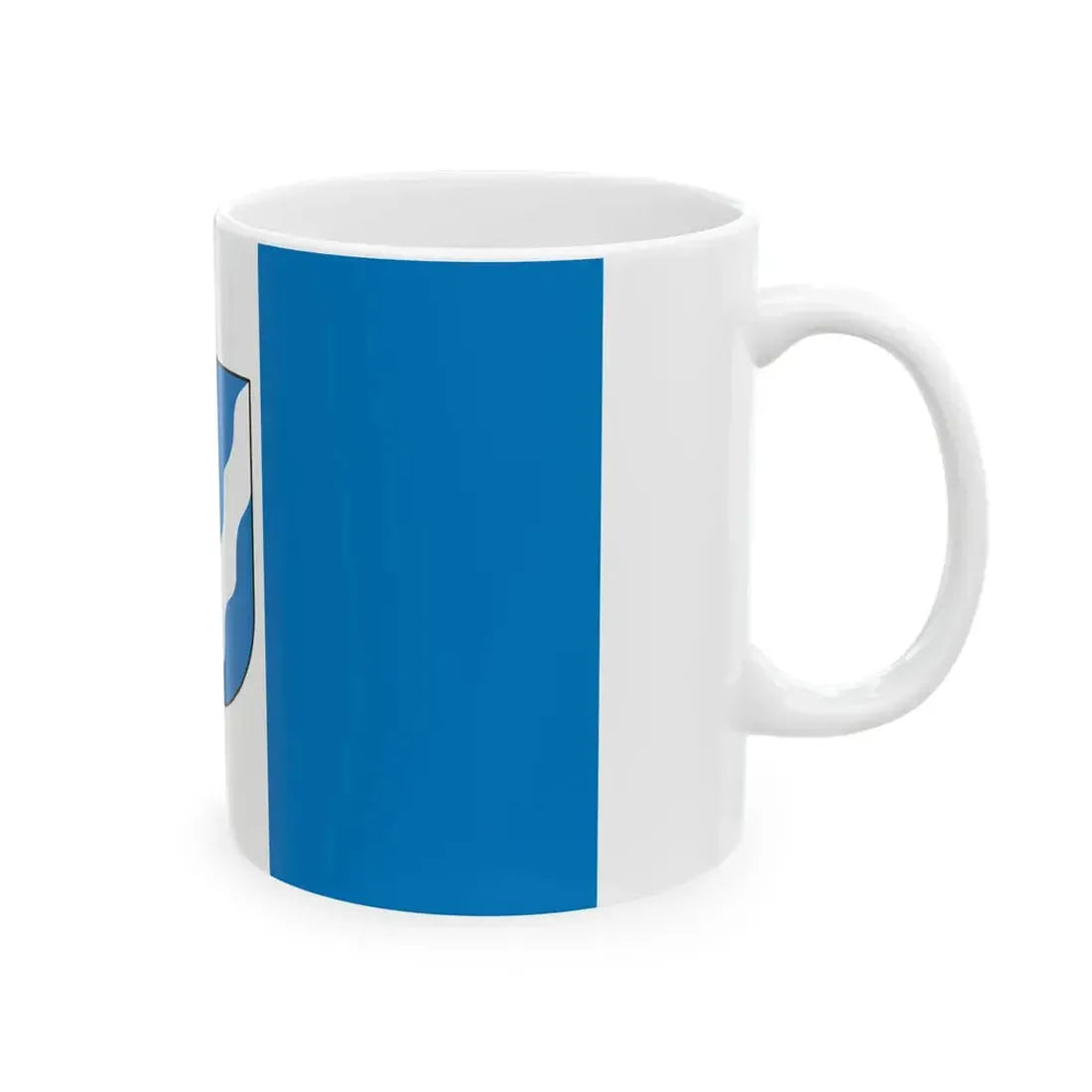 POL powiat nowosolski flag with arms (Poland) White Coffee Mug - Go Mug Yourself