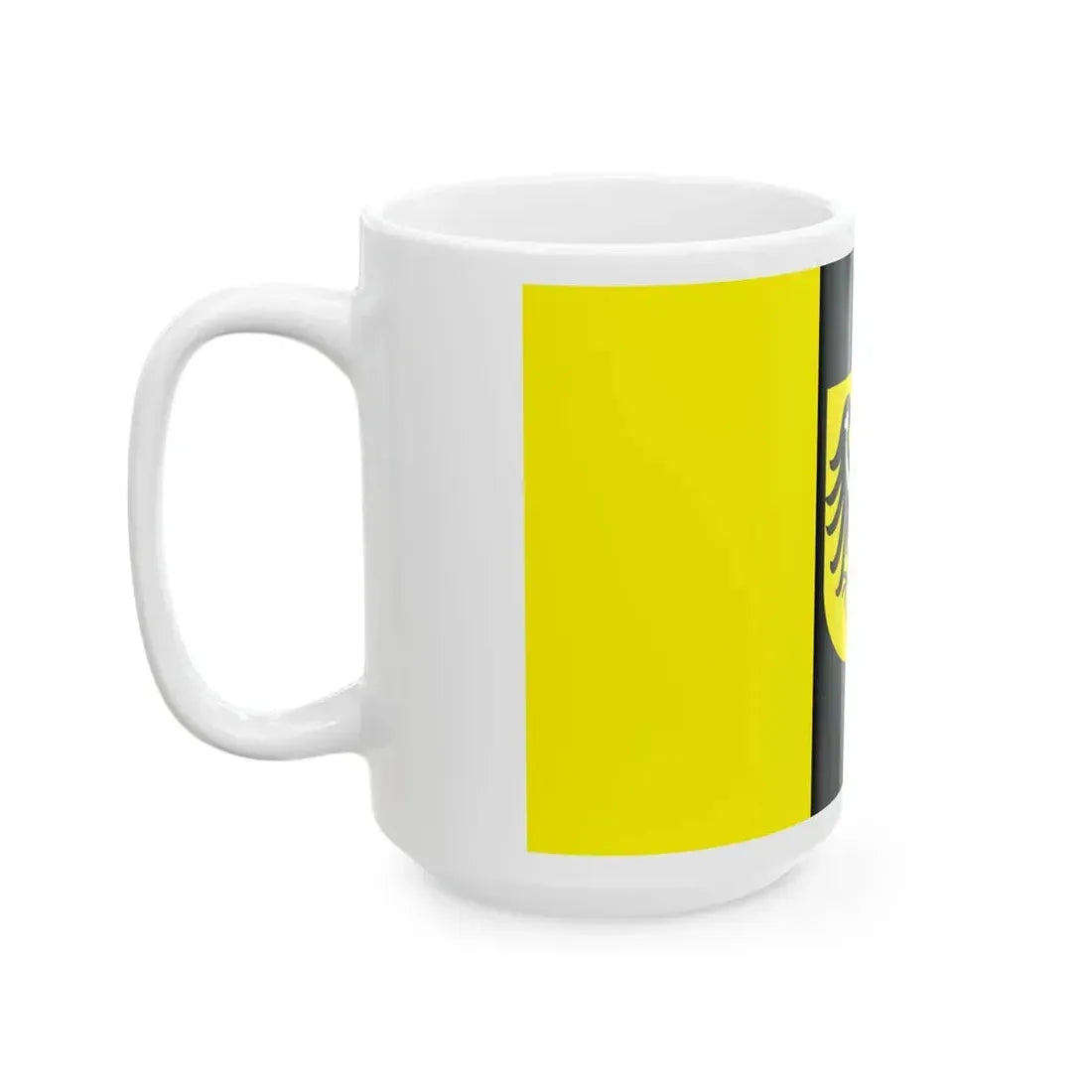 POL powiat nowosolski flag with arms (Poland) White Coffee Mug - Go Mug Yourself