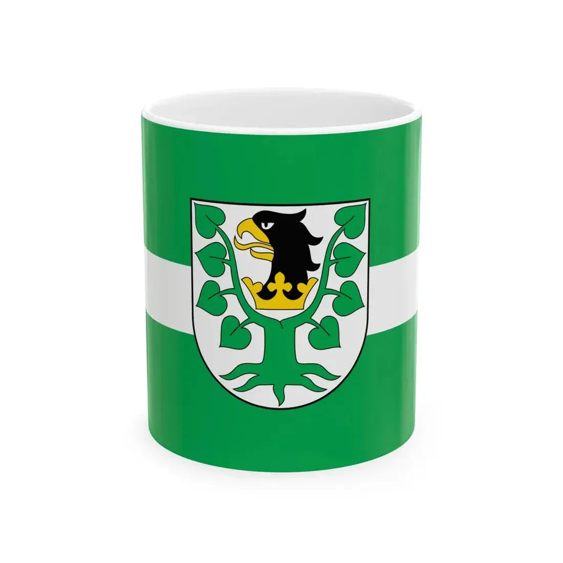 POL powiat olecki flag (Poland) White Coffee Mug 11oz - Go Mug Yourself