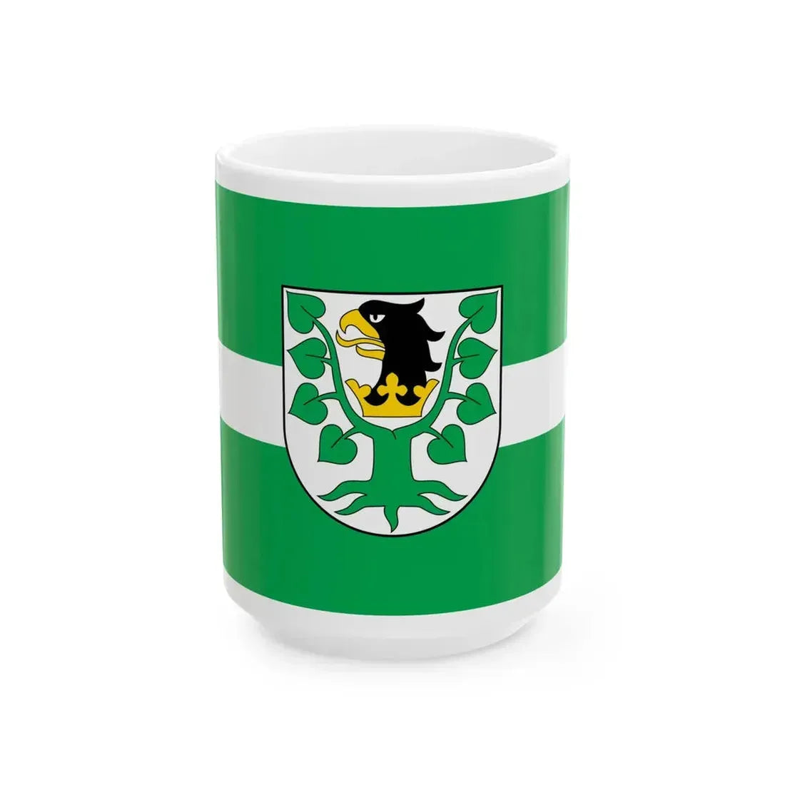 POL powiat olecki flag (Poland) White Coffee Mug 15oz - Go Mug Yourself