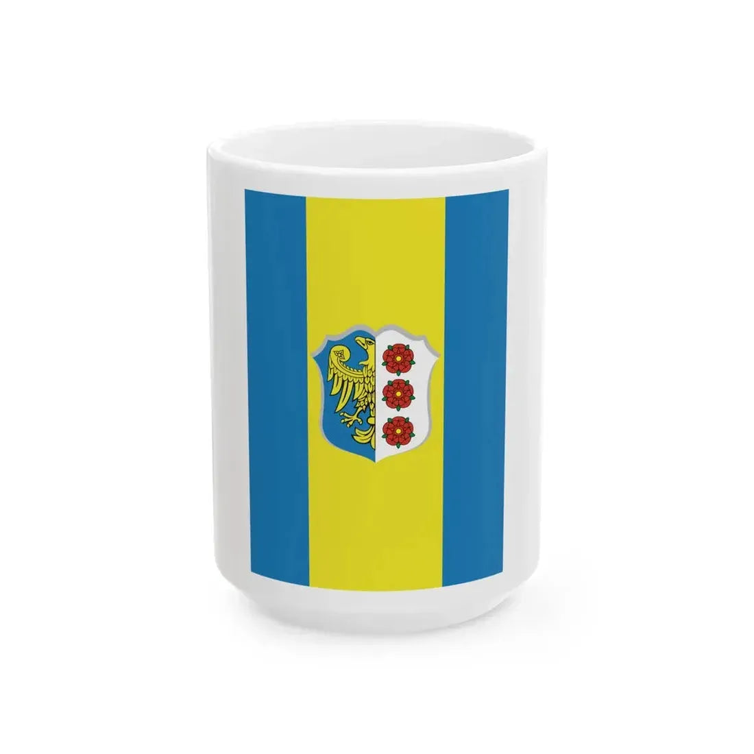 POL powiat oleski flag (Poland) White Coffee Mug 15oz - Go Mug Yourself