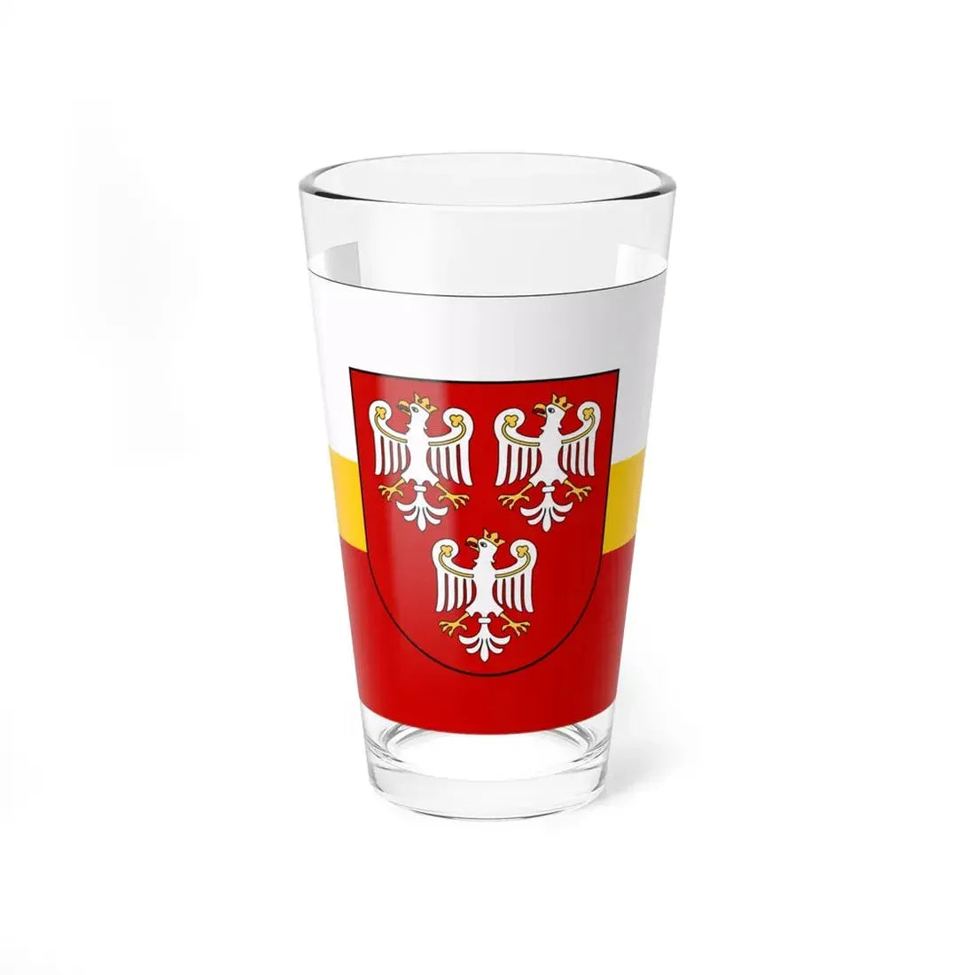 POL powiat olkuski flag (Poland) Pint Glass 16oz 16oz - Go Mug Yourself