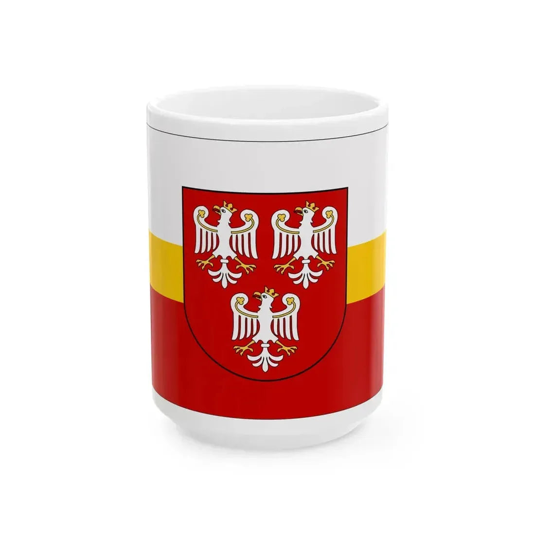 POL powiat olkuski flag (Poland) White Coffee Mug 15oz - Go Mug Yourself