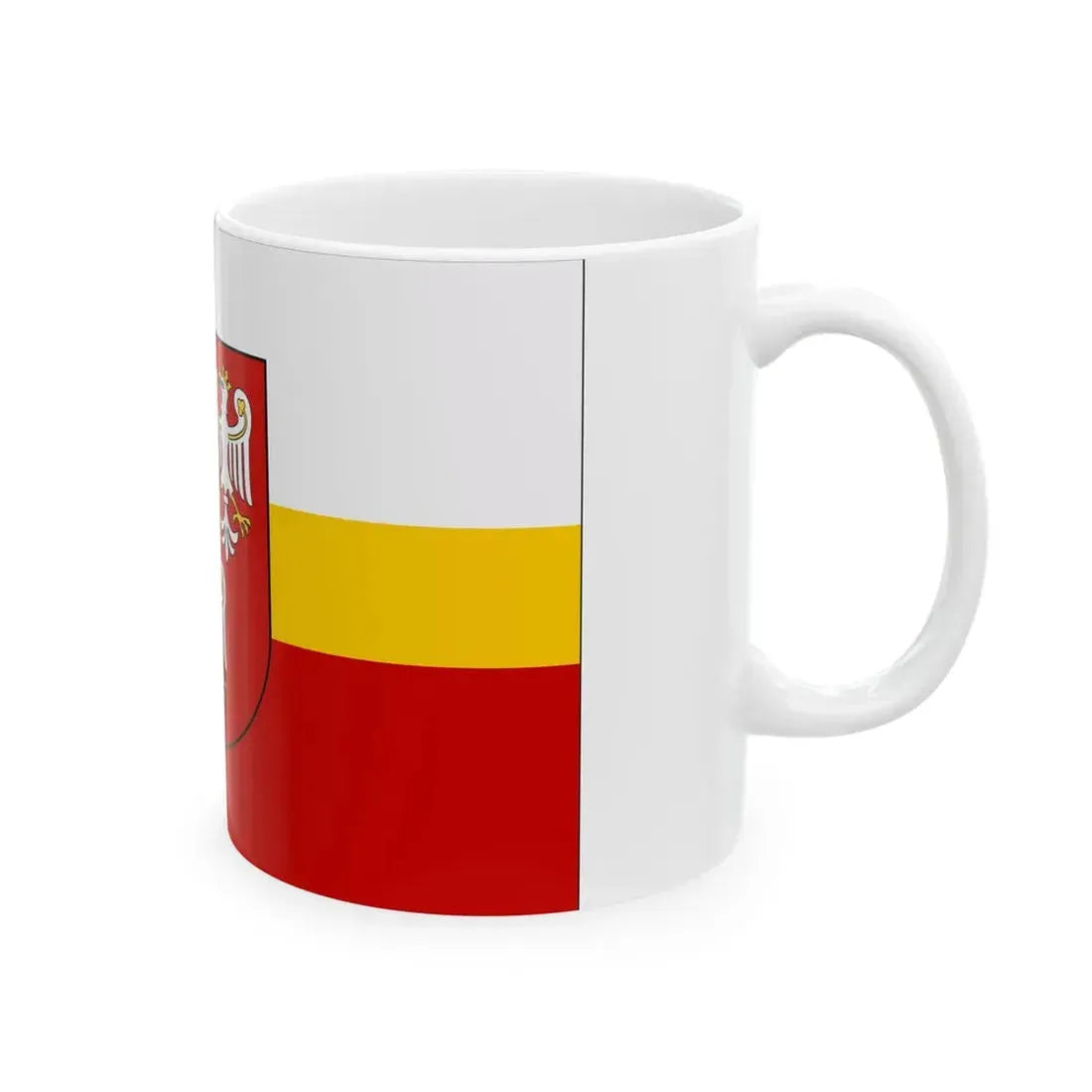 POL powiat olkuski flag (Poland) White Coffee Mug - Go Mug Yourself