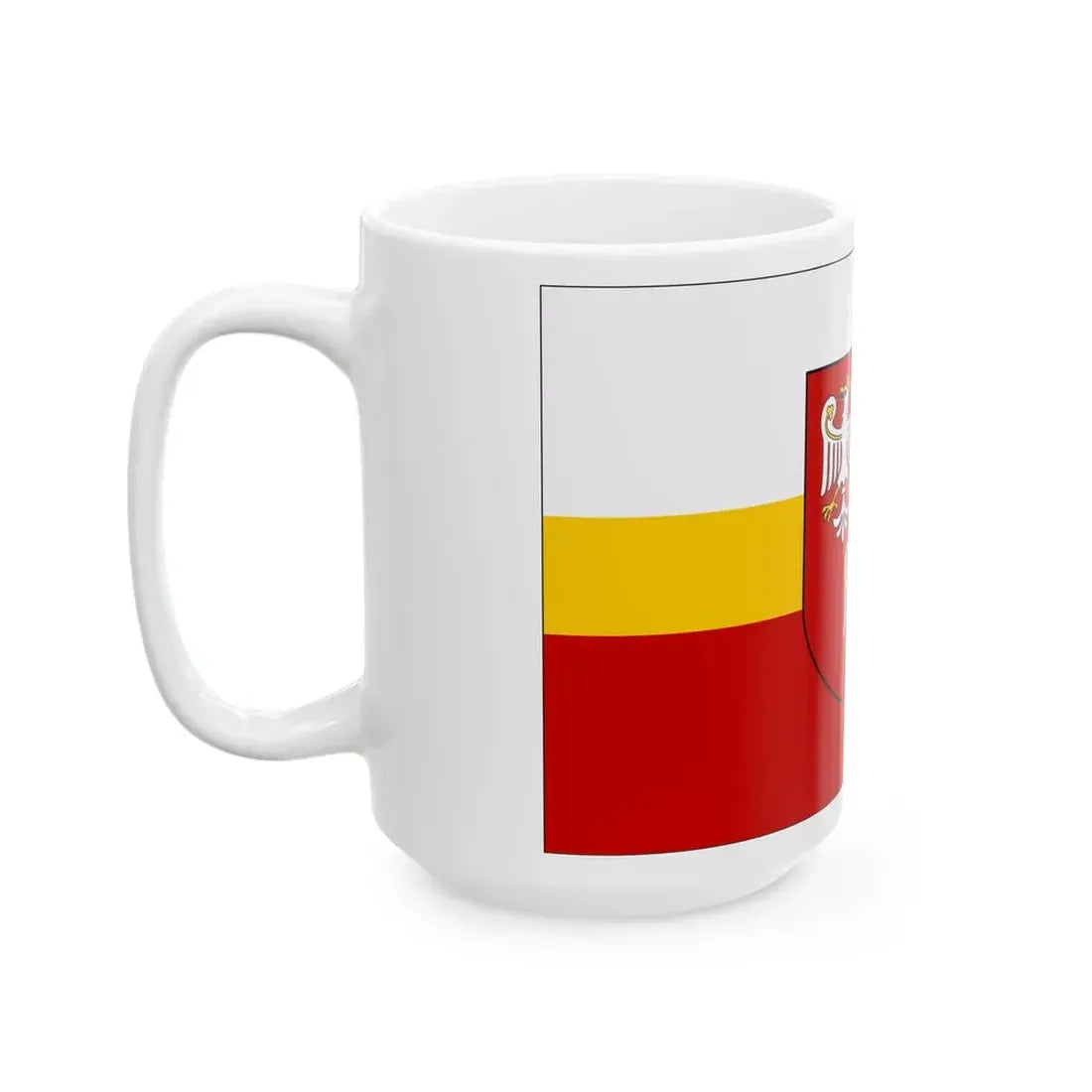 POL powiat olkuski flag (Poland) White Coffee Mug - Go Mug Yourself