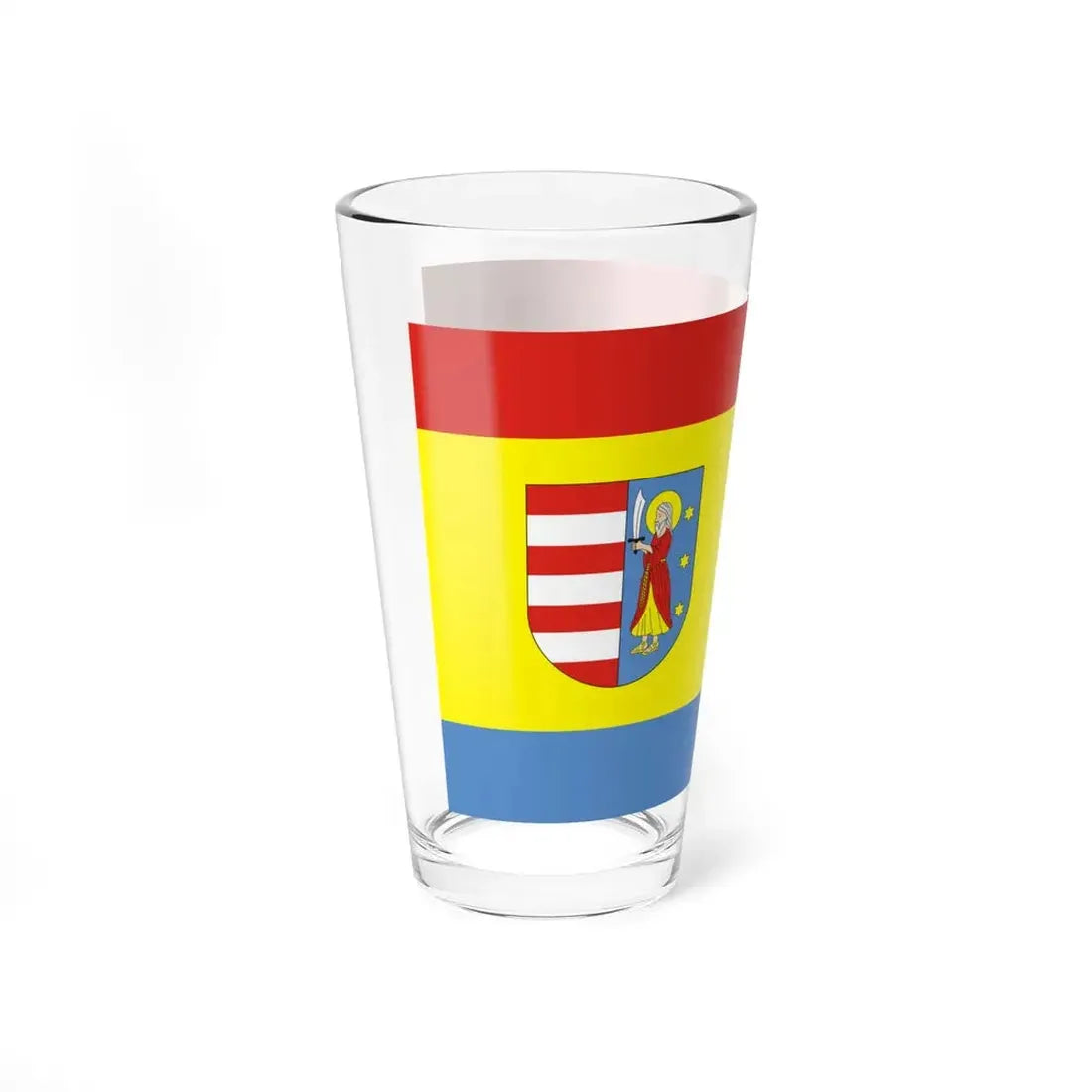 POL powiat opoczynski flag (Poland) Pint Glass 16oz - Go Mug Yourself