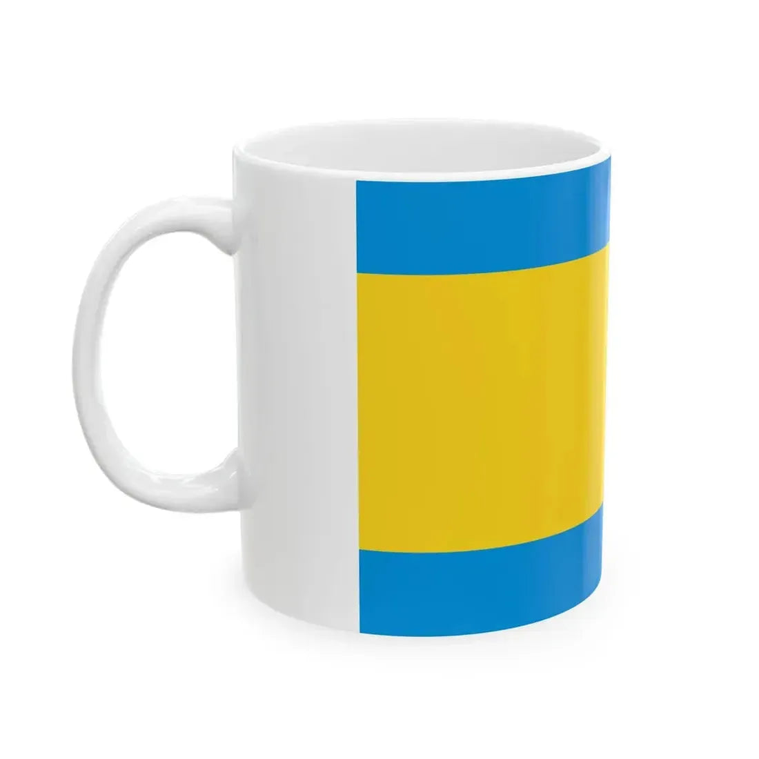 POL powiat opolski flag (Poland) White Coffee Mug - Go Mug Yourself