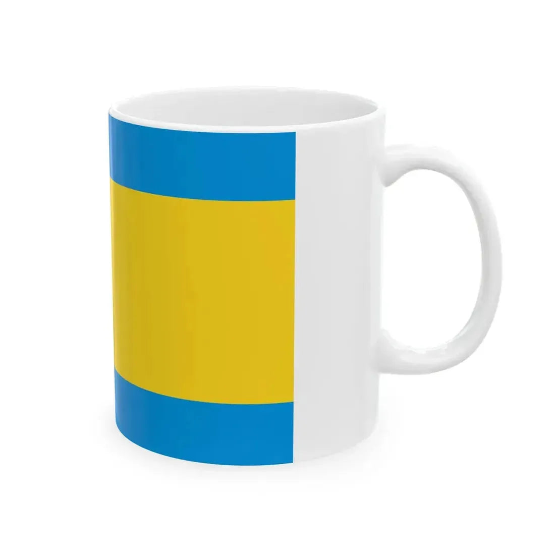 POL powiat opolski flag (Poland) White Coffee Mug - Go Mug Yourself