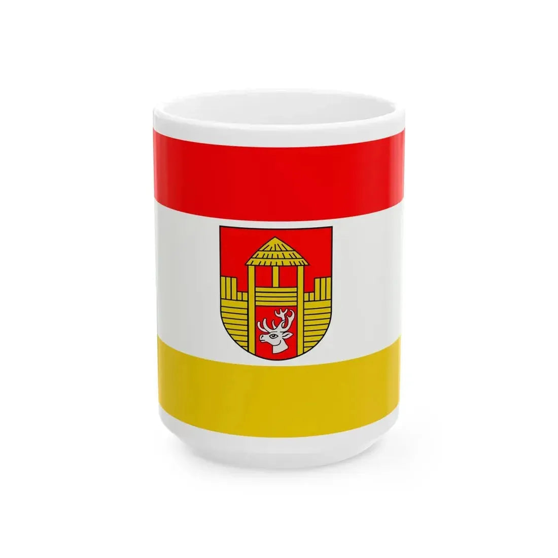POL powiat opolski lubelski flag (Poland) White Coffee Mug 15oz - Go Mug Yourself