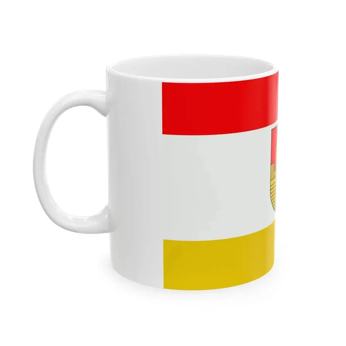 POL powiat opolski lubelski flag (Poland) White Coffee Mug - Go Mug Yourself