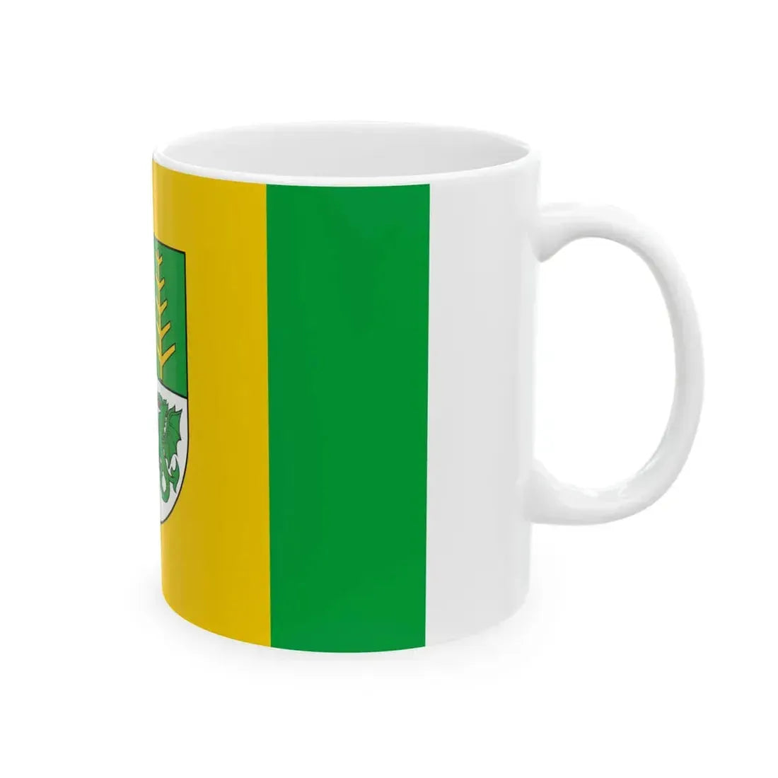 POL powiat ostrowski mazowiecki flag (Poland) White Coffee Mug - Go Mug Yourself