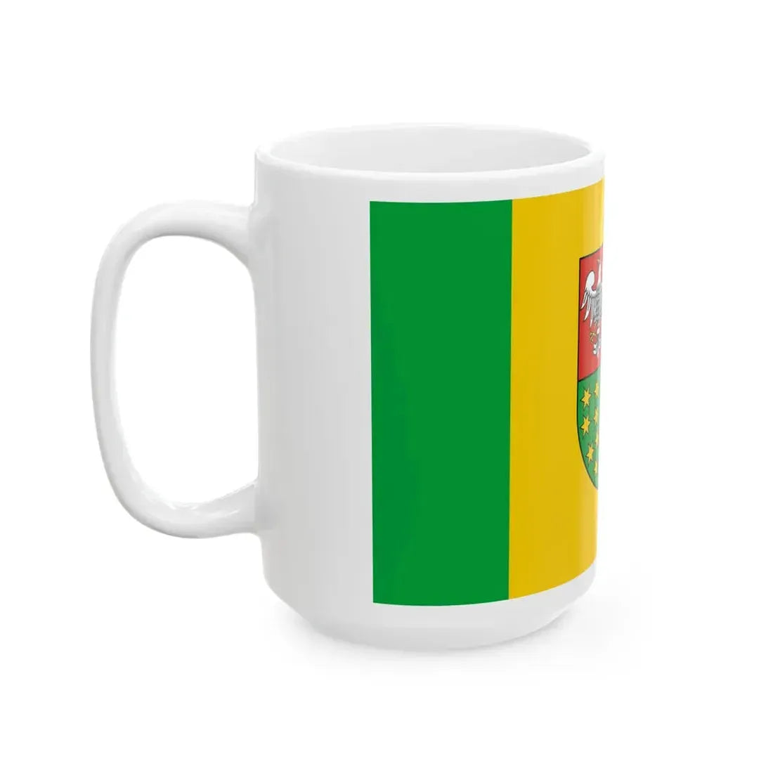 POL powiat ostrowski mazowiecki flag (Poland) White Coffee Mug - Go Mug Yourself