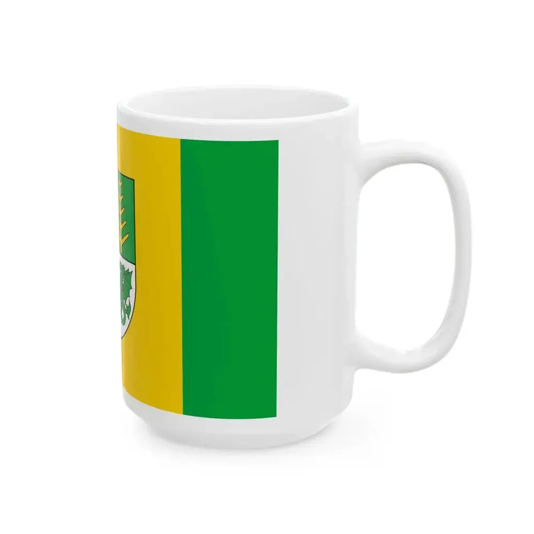 POL powiat ostrowski mazowiecki flag (Poland) White Coffee Mug - Go Mug Yourself