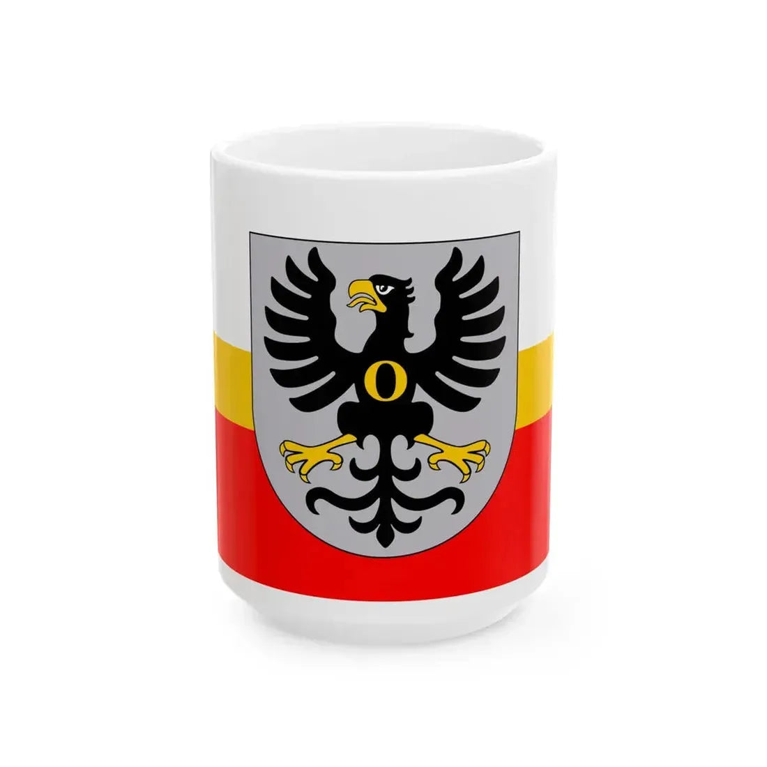 POL powiat oswiecimski flag (Poland) White Coffee Mug 15oz - Go Mug Yourself