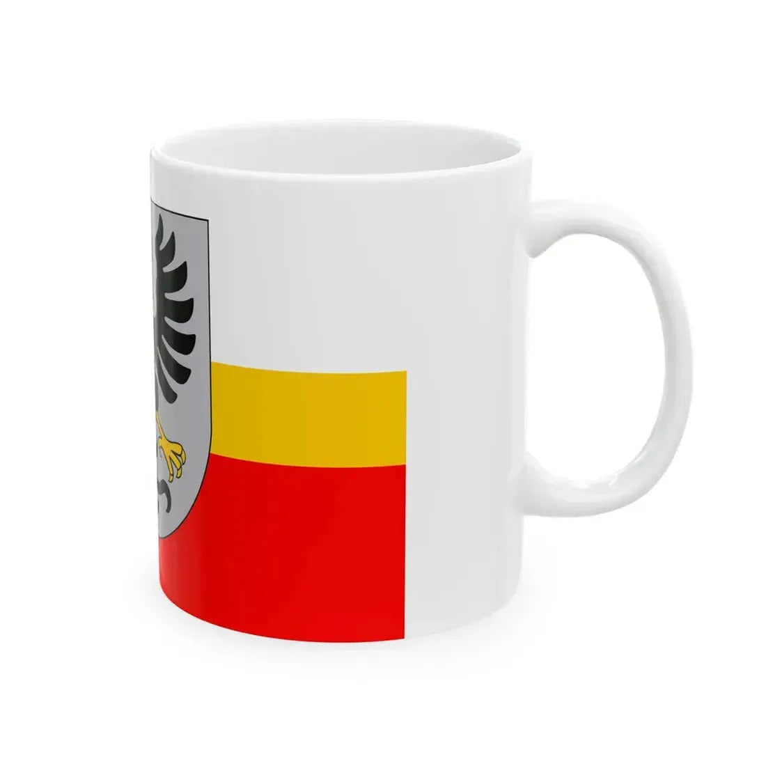 POL powiat oswiecimski flag (Poland) White Coffee Mug - Go Mug Yourself