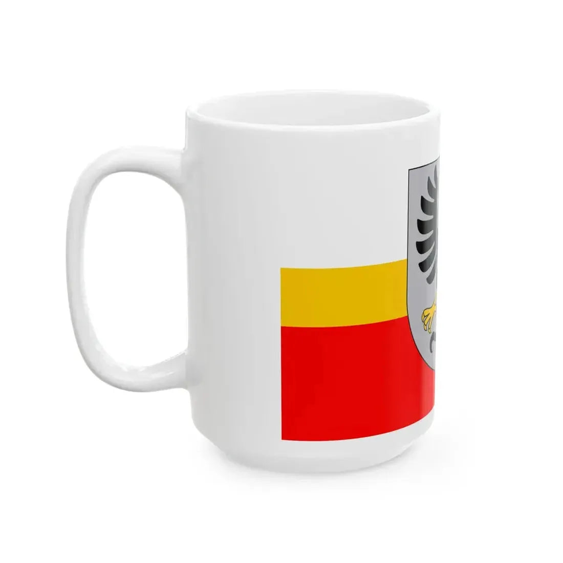 POL powiat oswiecimski flag (Poland) White Coffee Mug - Go Mug Yourself