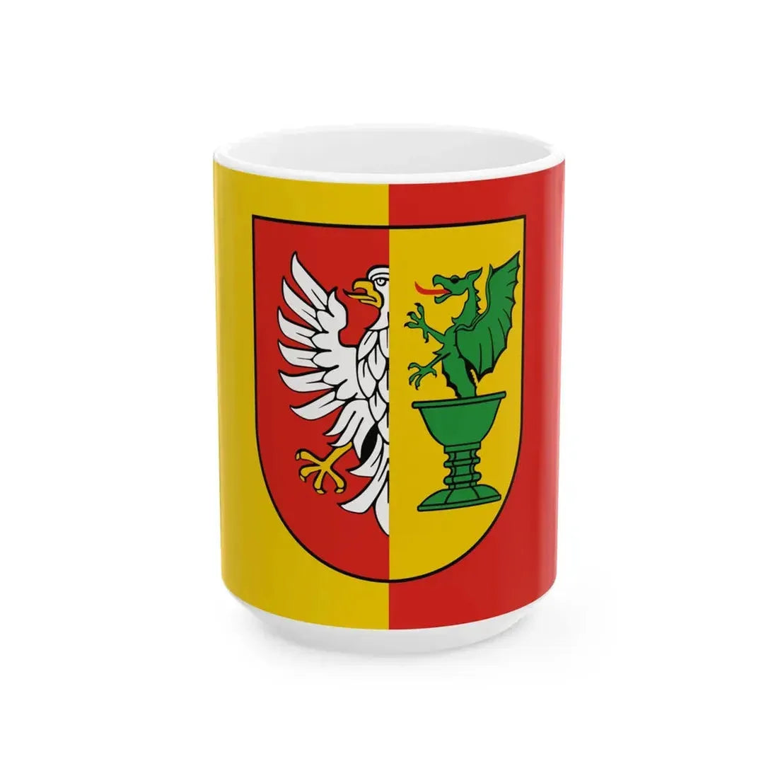 POL powiat otwocki flag 1 (Poland) White Coffee Mug 15oz - Go Mug Yourself