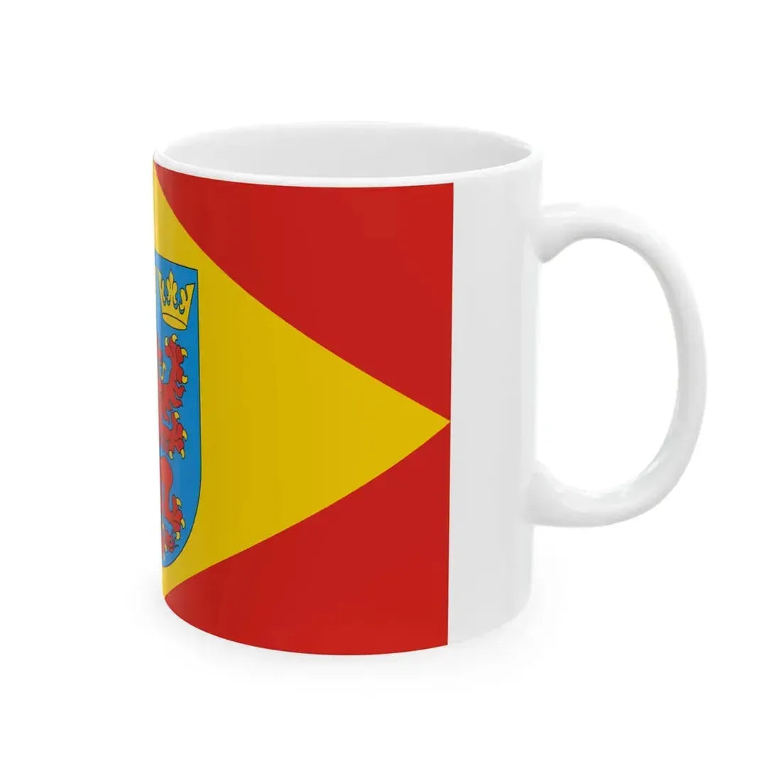 POL powiat pabianicki flag 1 (Poland) White Coffee Mug - Go Mug Yourself
