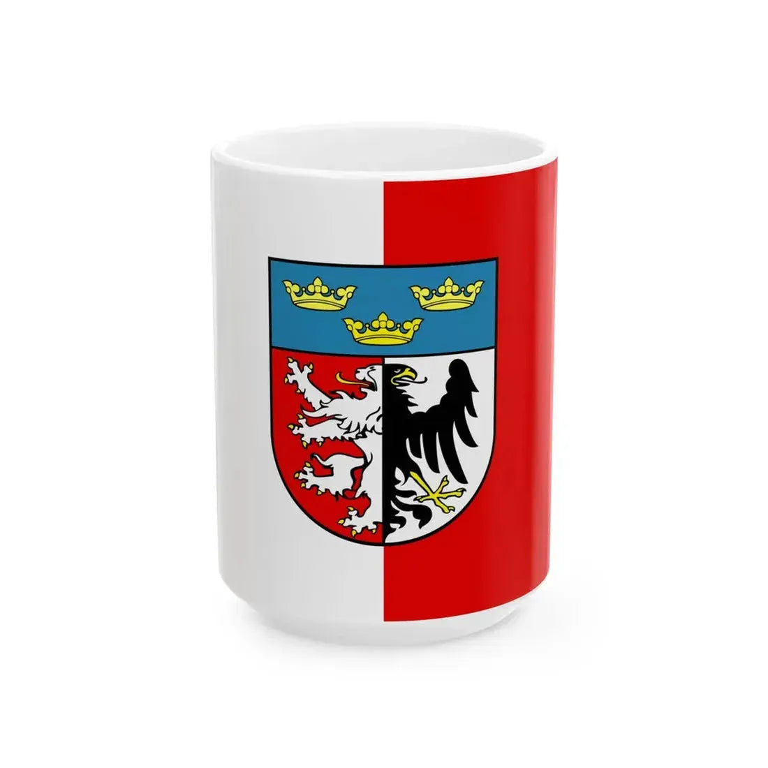 POL powiat pabianicki flag (Poland) White Coffee Mug 15oz - Go Mug Yourself