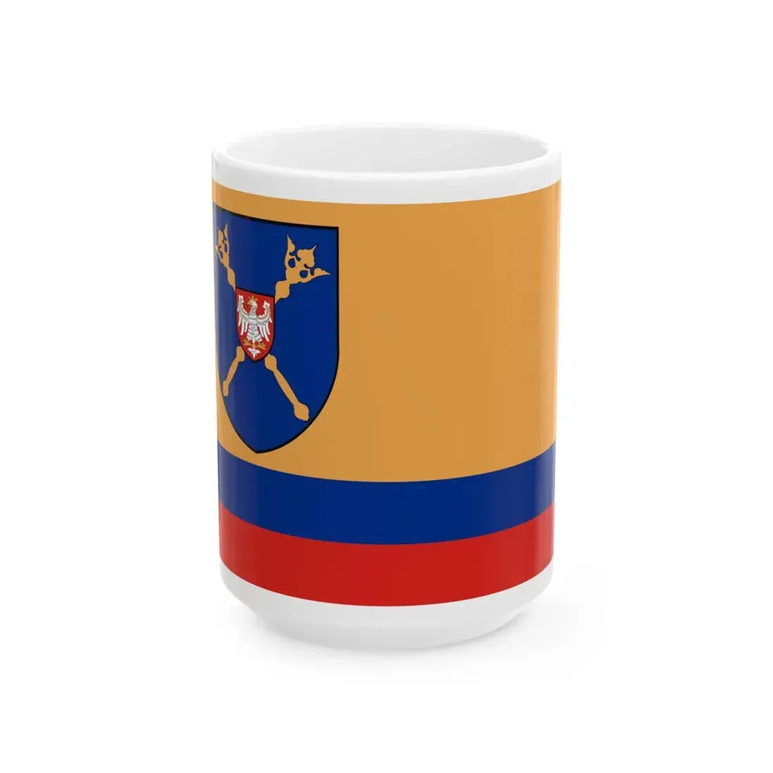 POL powiat pajeczanski flag (Poland) White Coffee Mug 15oz - Go Mug Yourself