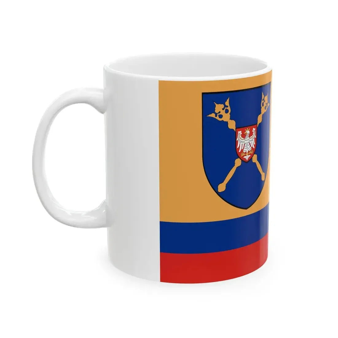 POL powiat pajeczanski flag (Poland) White Coffee Mug - Go Mug Yourself