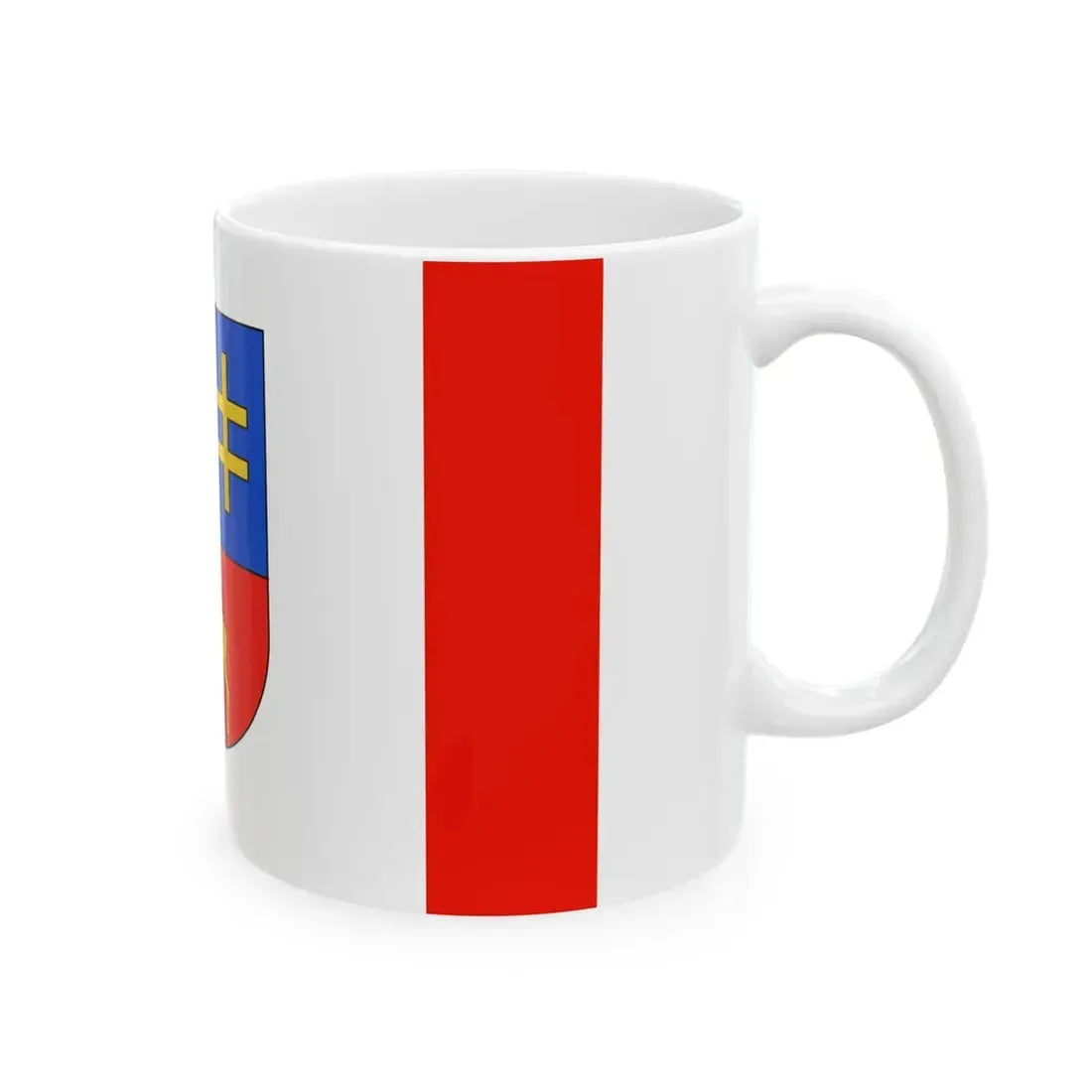 POL powiat parczewski flag 2000-2024 (Poland) White Coffee Mug - Go Mug Yourself