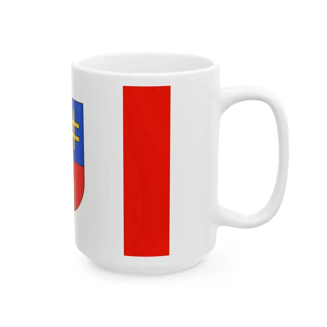 POL powiat parczewski flag 2000-2024 (Poland) White Coffee Mug - Go Mug Yourself