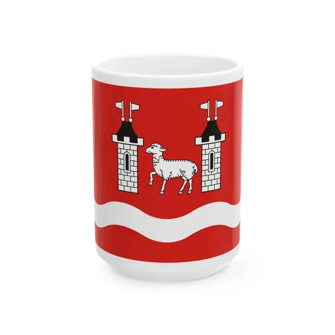 POL powiat piaseczynski flag (Poland) White Coffee Mug 15oz - Go Mug Yourself