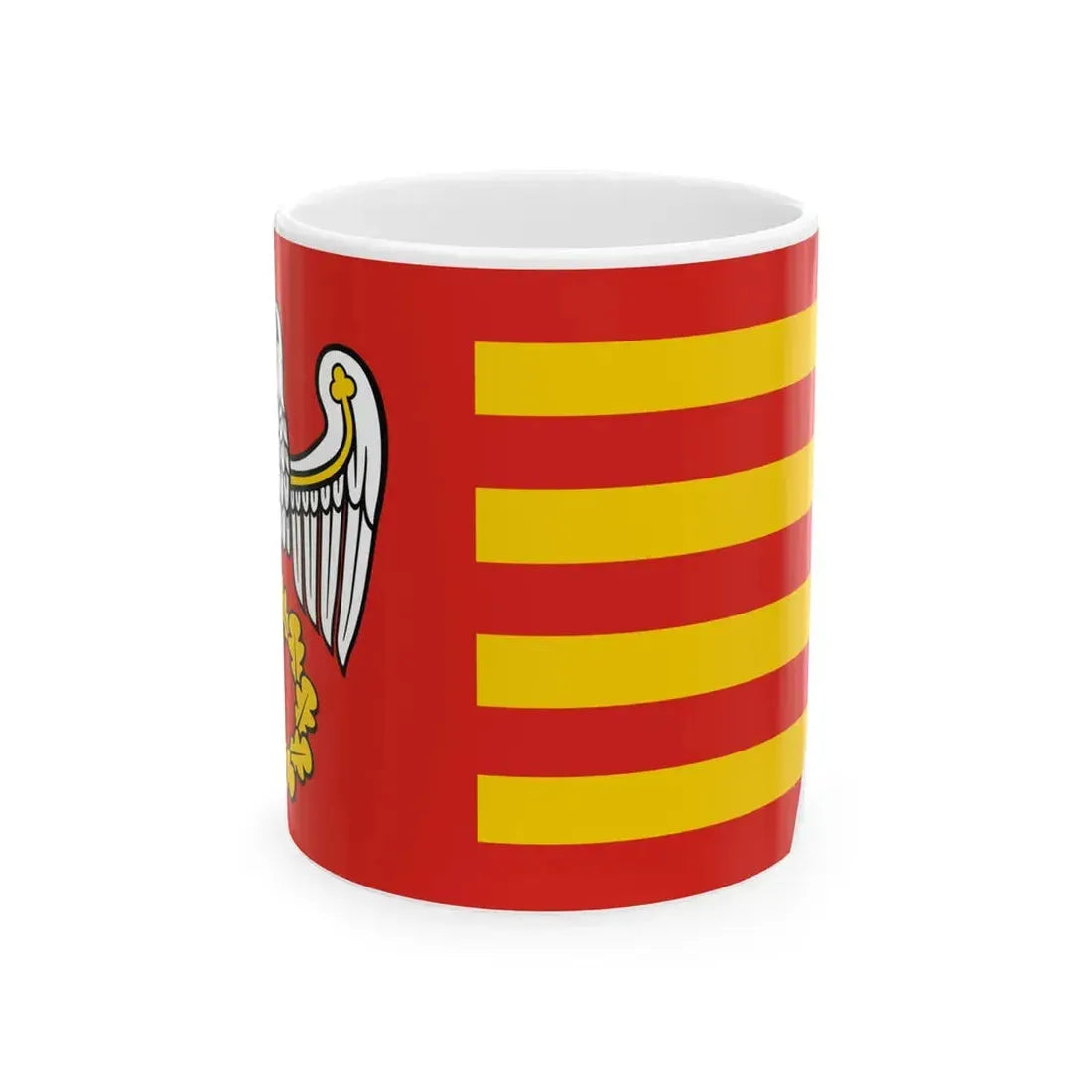 POL powiat pilski flag (Poland) White Coffee Mug 11oz - Go Mug Yourself
