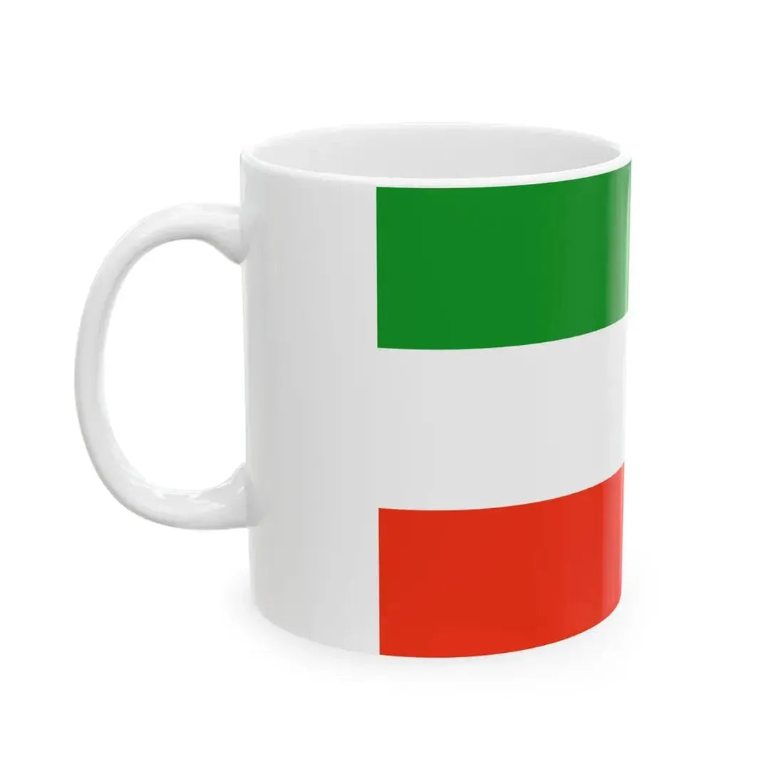 POL powiat piotrkowski flag (Poland) White Coffee Mug - Go Mug Yourself
