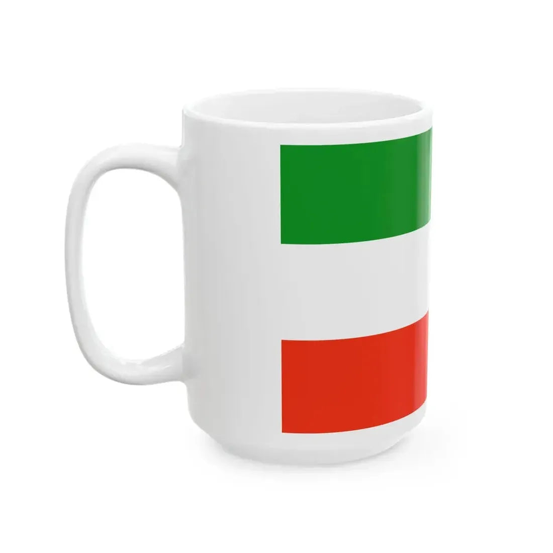 POL powiat piotrkowski flag (Poland) White Coffee Mug - Go Mug Yourself