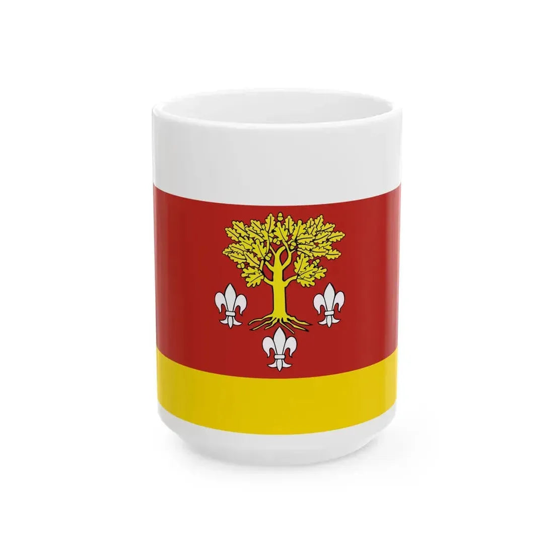 POL powiat poddebicki flag (Poland) White Coffee Mug 15oz - Go Mug Yourself