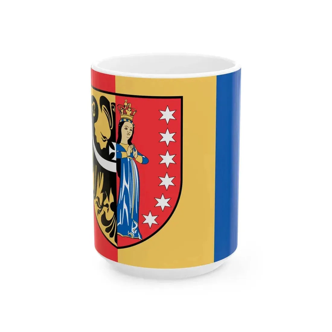 POL powiat polkowicki flag urz (Poland) White Coffee Mug 15oz - Go Mug Yourself