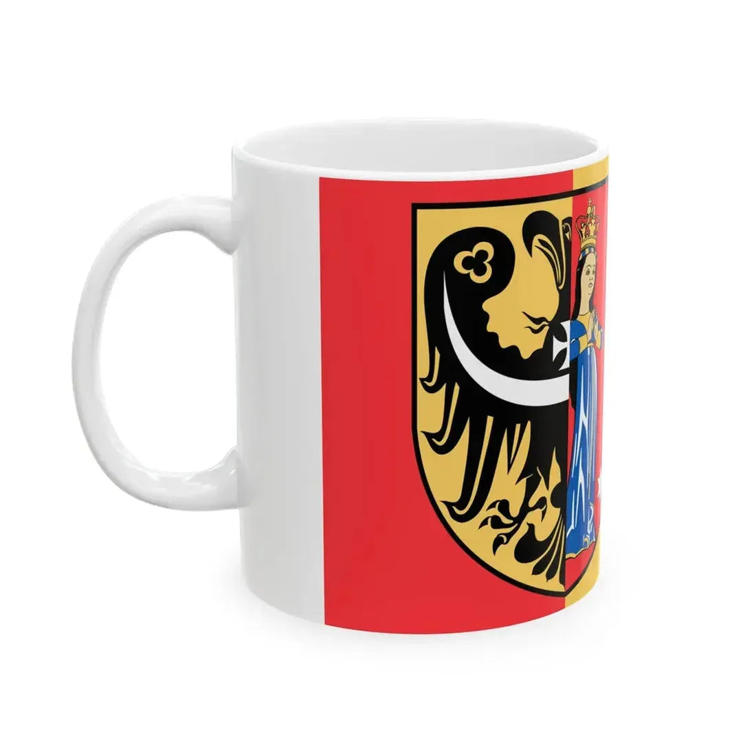 POL powiat polkowicki flag urz (Poland) White Coffee Mug - Go Mug Yourself