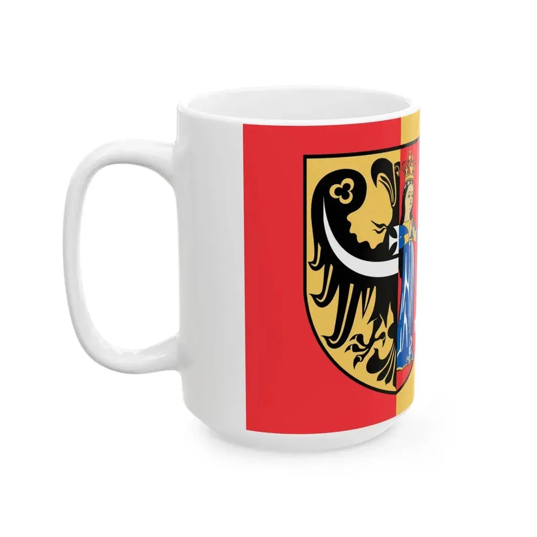 POL powiat polkowicki flag urz (Poland) White Coffee Mug - Go Mug Yourself